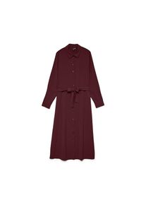 V&eacute;ro Moda Vero Moda, Damen, Midikleid &raquo;VMESME LS CALF SHIRT DRESS WVN GA&laquo; Sommerkleid, Winetasting, N-Gr, S - N-Gr, Winetasting, Kleid in Midil&auml;nge von Vero 