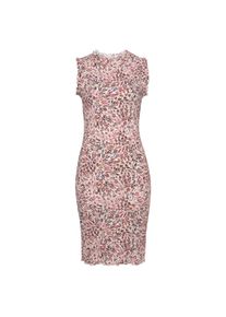 Vivance, Damen, Druckkleid aus gekreppter Viskose mit R&uuml;schenkante, figurbetontes Sommerkleid, creme-mauve bedruckt, N-Gr, 46 - N-Gr, creme-mauve 