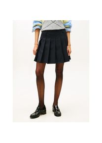 Tommy Hilfiger, Damen, Plisseerock &raquo;TIMELESS WOOL PLEATED MINI SKIRT&laquo; mit Wolle, Dark Night Navy, 38, Dark Night Navy, Kurzer Plisseerock von Tommy 