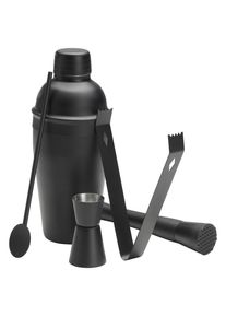 Novel Barset , Schwarz , Metall , 5-teilig , 550 ml , Lfgb , Barzubeh&ouml;r & Weinzubeh&ouml;r, Barzubeh&ouml;r