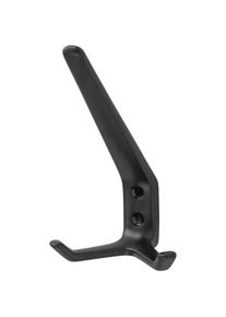 Hermeta, Kleiderhaken + Wandgarderobe, Huthaken 0032 2 Haken Ausladung 89 mm Aluminium kunststoffbeschichtet schwarz H&ouml;he 127 mm