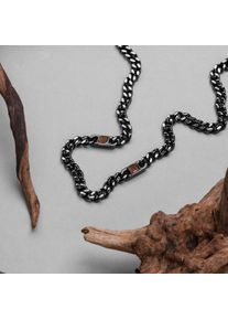 Bracelet Holzkern pour homme et femme Bodyguards (Noyer/Gris sombre) en bois naturel, taille ajustable