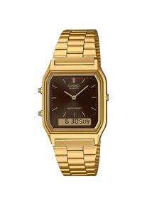Casio, Armbanduhr, AQ-230GA-5AMQY, Gold, Braun, (Analoguhr, Chronograph, Digitaluhr, 27.80 mm)