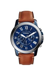 Fossil, Armbanduhr, Grant, Blau, (Analoguhr, Chronograph, 44 mm)