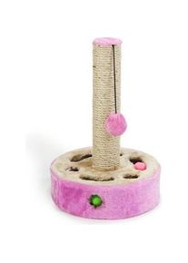 Beeztees Bz Hide+Seek Kratzbaum Gotcha (40 cm, Beige, Rosa), Katzenbaum