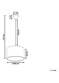 Beliani, Pendelleuchte, Ziller (E27)