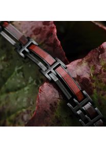 Holzkern bracelet for men and women Staccato (Padauk/Black) made of natural wood, size adjustable