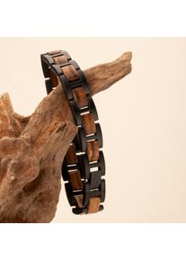 Holzkern bracelet for men and women Acoustic (Zebrawood/Black) made of natural wood, size adjustable
