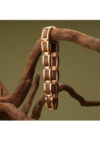 Holzkern bracelet for Damen und Herren Rhapsody (Walnut/Rose Gold) made of natural wood, size adjustable
