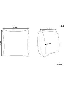 Beliani, Dekokissen, Oberonia (45 x 45 cm)