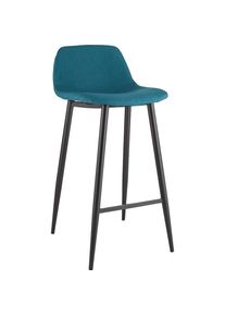 PAPERFLOW, Barhocker, Barhocker, 2er-Set, B 500 x T 450 x H 950 mm, Fussst&uuml;tze, gepolstert, verschiedene Farben Stoff