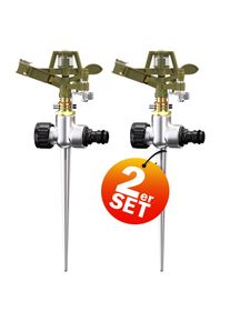 Gardebruk Aspersor de c&eacute;sped con espiga de tierra, 360&deg;