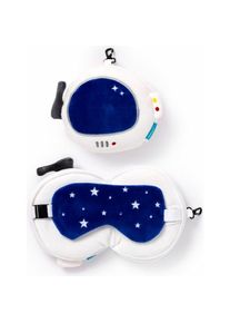 Puckator Relaxeazzz Pl&uuml;sch Space Cadet Weltraum rundes Reisekissen & Augenmaske, Reisezubeh&ouml;r, Blau, Schwarz, Mehrfarbig