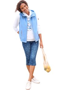 Damer Fleecefest med huva himmelsbl&aring; Gr&ouml;&szlig;e 38