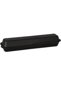 Papstar 90 Mehrweg-Men&uuml;boxen 24,4 x 5,8 cm, Einwegbeh&auml;lter, Schwarz