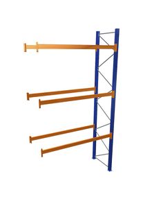 Schulte Palletstelling, blauw/oranje, h x b x d 5000 x 2700 x 1100 mm, vakdraagvermogen 2463 kg, aanbouwstelling