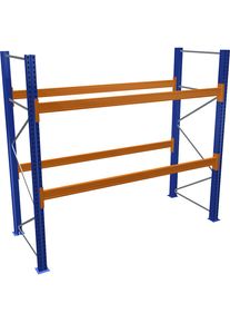 Schulte Palletstelling, blauw/oranje, h x b x d 2500 x 2700 x 1100 mm, vakdraagvermogen 2463 kg, basisstelling