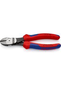 Knipex, Bolzenschneider + Seitenschneider, Kraftseitenschneider DIN ISO 5749 L.180mm gerade m.Facette u.&Ouml;ffnungsfeder schwarz atram. Kopf po... (180 