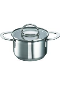 Schulte Ufer Schulte-Ufer Mini-Fleischtopf Little Lilly, Pfanne + Kochtopf, Silber