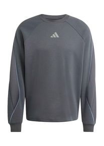 adidas Sportswear &Scaron;portov&aacute; mikina 'M STADIUM CRW' Muži siv&aacute; / biela XL