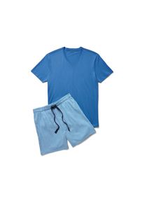 Tchibo - Shorty-Pyjama-Set - Herren - Gr. XXL - t&uuml;rkis/gestreift