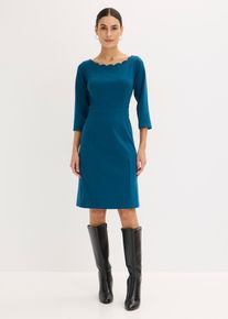 bonprix Etuikleid aus Punto di Roma, petrol, Gr.44, elegantes Etuikleid aus Punto di Roma, aus Punto di Roma