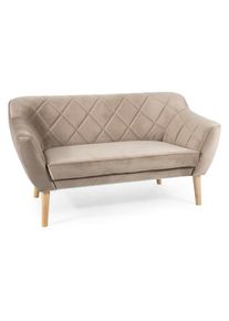 Signal Pohovka KARO 2 VELVET | buk Farba: Tmavob&eacute;žov&aacute; / Bluvel 40