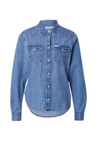Guess Jeans Kvinnor Blus bl&aring; denim Storlek XXL