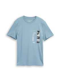 Tom Tailor Denim Koszulka dla mężczyzn jasnoniebieski / czarny / biały Rozmiar M