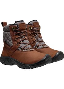 Winterstiefel Keen "GRETA BOOT II WP", Damen, Gr. 39,5, braun (bison), Leder, Textil, Schuhe Winterstiefel, Snowboots, Winterboots, Winterschuhe, wasserdicht, gef&uuml;ttert