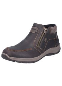 Winterboots Rieker, Herren, Gr. 47, braun (dunkelbraun), Leder, Schuhe Winterboots, Stiefelette, Komfortschuh mit zwei praktischen Rei&szlig;verschl&uuml;ssen
