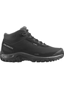 Winterstiefel Salomon "SHELTER WP", Damen, Gr. 45, schwarz, asphalt, castlerock, Synthetik, Textil, Schuhe Winterstiefel, Winterschuhe, Winterboots, Snowboots, wasserdicht