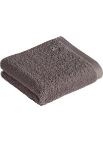Handtuch Vossen "High Line", grau (cosmos), B:50cm L:100cm, Webfrottier, Obermaterial: 100% Baumwolle, Handt&uuml;cher, Handtuch, mit Logostickerei
