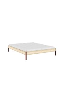 Karup Design Bettgestell &raquo;CORE BED Bodenbett, Holzrahmen, Futonbett, Jugendbett, Holzbett&laquo; Massivholzbett mit Lattenrost, Kiefer massiv, Doppelbett 