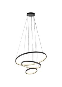 JUST LIGHT LED Deckenleuchte &raquo;CERCHI&laquo; LED-Board 1 Stk. Warmwei&szlig; Ringe &Oslash;230 / &Oslash;390 / &Oslash;610mm