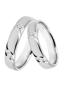 Trauring DOOSTI "Schmuck Geschenk Silber 925 Trauring Ehering Partnerring LIEBE" Gr. 56, silber (silberfarben), Fingerringe, Damen, 56, Silber 925 (Sterlingsilber), 4mm, Trauring, mit Zirkonia (synth.), Topseller