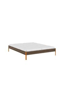 Karup Design Bettgestell &raquo;CORE BED Bodenbett, Holzrahmen, Futonbett, Jugendbett, Holzbett&laquo; Massivholzbett mit Lattenrost, Kiefer massiv, Doppelbett 