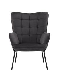 OTTO home Loungesessel &raquo;Luukas, Ohrensessel mit Metallbeinen,&laquo; 1 Stk. tlg. Stoff recyceltes Polyester, Sitz und R&uuml;cken gepolstert, Sitzh&ouml;he 46 cm