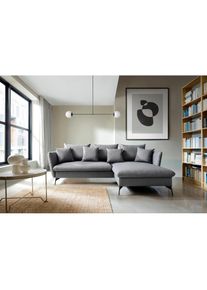 OTTO home Ecksofa &raquo;LIVORNO,258 cm, L-Form,&laquo; Schlaffunktion u. Bettkasten (139/224cm), Samt, Struktur, Webstoff