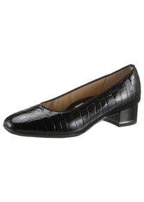Pumps Ara "GRAZ", Damen, Gr. 5 (38), schwarz, Lackleder, Reptilienpr&auml;gung, gl&auml;nzend, Schuhe Pumps, Abendschuh, Festtagsschuh, Blockabsatz, mit Reptilpr&auml;gung, Topseller
