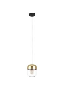 Eglo H&auml;ngeleuchte &raquo;MARYVILLA Pendellampe, Stahl und Glas, E27, IP20, Esstischlampe, Lampe&laquo; E27 1 Stk. H&auml;ngeleuchte, H110 x &Oslash;17 cm, schwarz, br&uuml;niert, 