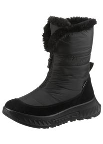 Winterboots Ara "ST.MORITZ", Damen, Gr. 8,5 (42,5), schwarz, Textil, Veloursleder, unifarben, Schuhe Winterboots, Keilabsatz, Winterstiefel mit GORE TEX-Membran, H-Weite