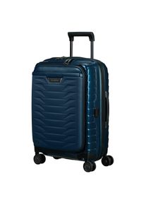 Samsonite Hartschalen-Trolley &raquo;PROXIS 55 EXP easy access&laquo; 42 l 4 Rollen Handgep&auml;ck Hartschalenkoffer Volumenerweiterung Laptopfach blau, Gr&ouml;&szlig;e B/H/T: 