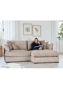 Home Affaire Ecksofa &raquo;Casa XXL L-Form, Breite 247 cm&laquo; Mega-Sofa, Cord oder Chenille-Struktur w&auml;hlbar, mit Federkern!