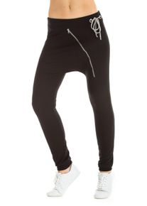 Haremshose WINSHAPE "UNISEX Zipperhose WH4", Damen, Gr. L, Normalgr&ouml;&szlig;en, schwarz, 90% Baumwolle, 10% Elasthan, Hosen Haremshose, Street Style