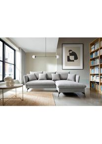 OTTO home Ecksofa &raquo;LIVORNO,258 cm, L-Form,&laquo; Schlaffunktion u. Bettkasten (139/224cm), Samt, Struktur, Webstoff