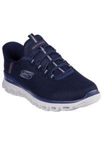 Slip-On Sneaker Skechers "GLIDE-STEP", Herren, Gr. 39, blau (navy), Mesh, Schuhe Slip-On Sneaker, Schlupfschuh, Freizeitschuh, Trainingsschuh mit praktischem Gummizug, Topseller