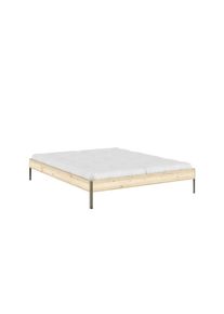 Karup Design Bettgestell &raquo;CORE BED Bodenbett, Holzrahmen, Futonbett, Jugendbett, Holzbett&laquo; Massivholzbett mit Lattenrost, Kiefer massiv, Doppelbett 