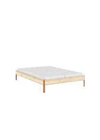 Karup Design Bettgestell &raquo;CORE BED Bodenbett, Holzrahmen, Futonbett, Jugendbett, Holzbett&laquo; Massivholzbett mit Lattenrost, Kiefer massiv, Doppelbett 