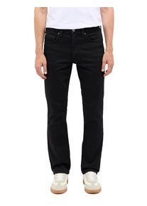5-Pocket-Jeans Mustang "Style Washington Straight", Herren, Gr. 40, L&auml;nge 34, schwarz (schwarz, denim), Denim/Jeans, Obermaterial: 64% Baumwolle, 31% Polyester, 3% Viskose, 2% Elasthan, straight fit, Jeans 5-Pocket-Jeans, mit leichten Abriebeffekten